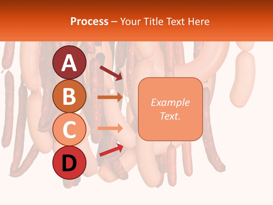A Group Of Sausages Hanging From The Ceiling PowerPoint Template