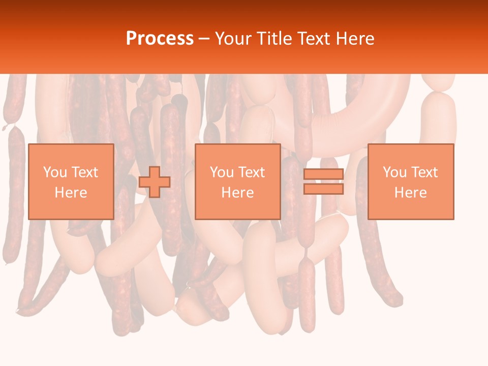 A Group Of Sausages Hanging From The Ceiling PowerPoint Template