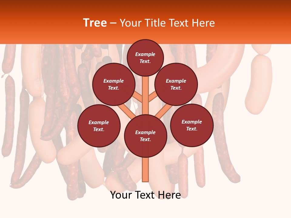 A Group Of Sausages Hanging From The Ceiling PowerPoint Template