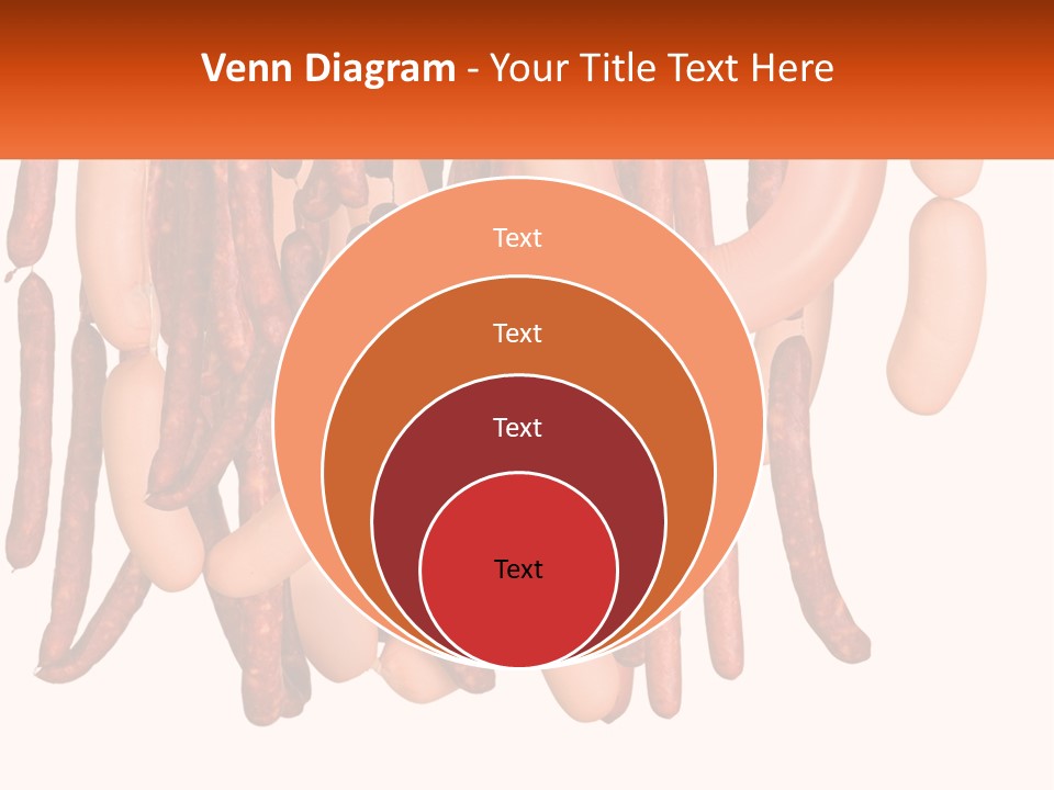 A Group Of Sausages Hanging From The Ceiling PowerPoint Template