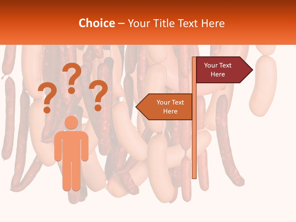 A Group Of Sausages Hanging From The Ceiling PowerPoint Template