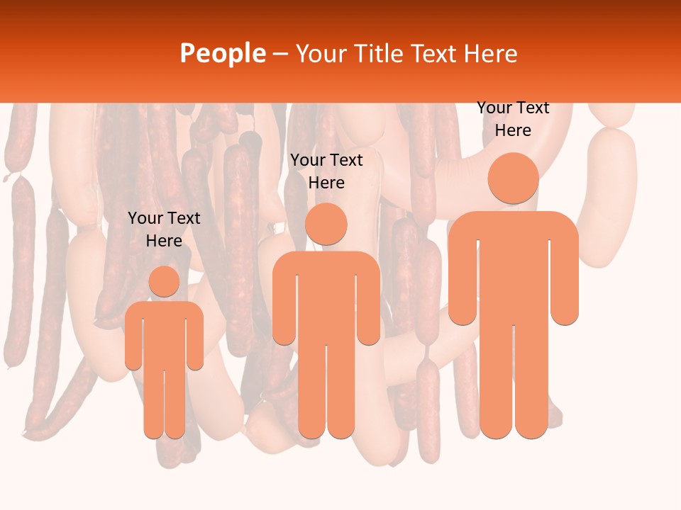A Group Of Sausages Hanging From The Ceiling PowerPoint Template