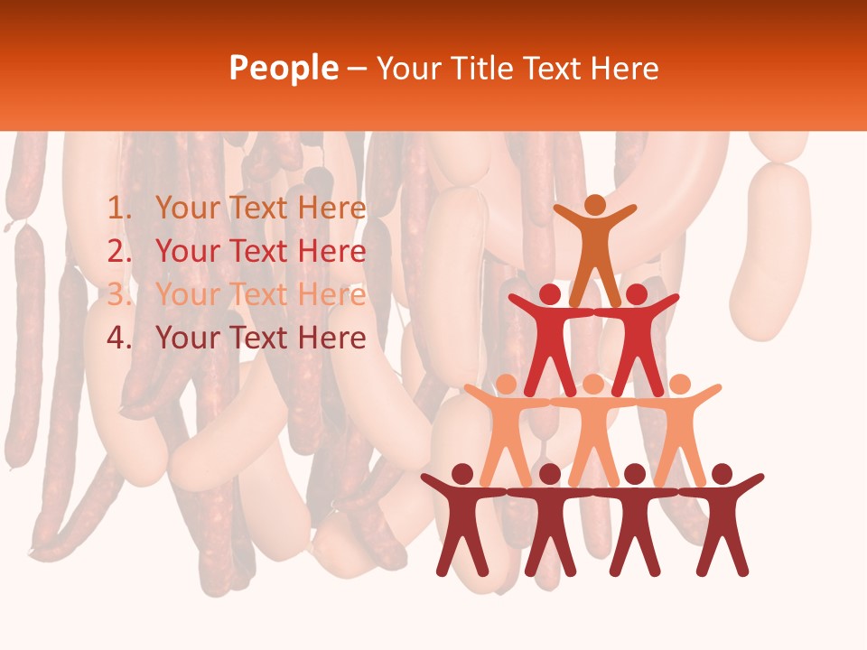 A Group Of Sausages Hanging From The Ceiling PowerPoint Template