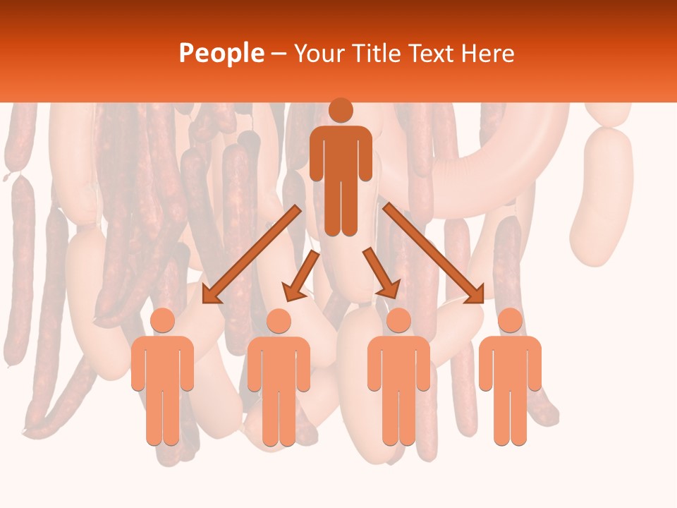 A Group Of Sausages Hanging From The Ceiling PowerPoint Template