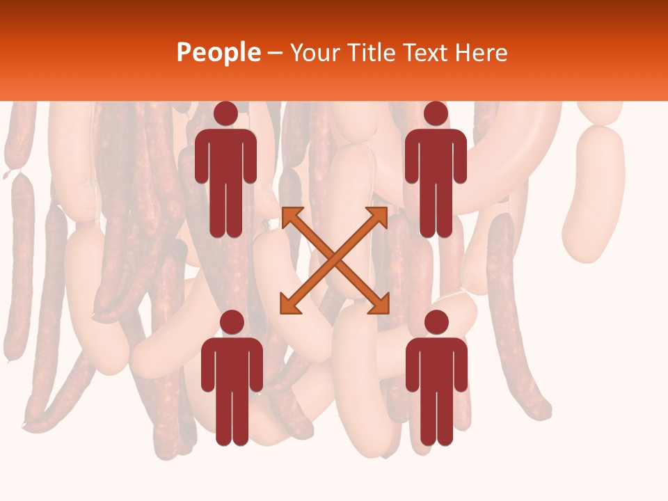 A Group Of Sausages Hanging From The Ceiling PowerPoint Template