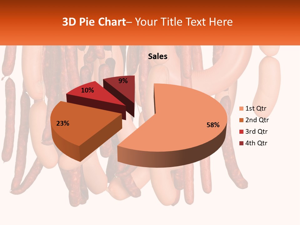 A Group Of Sausages Hanging From The Ceiling PowerPoint Template