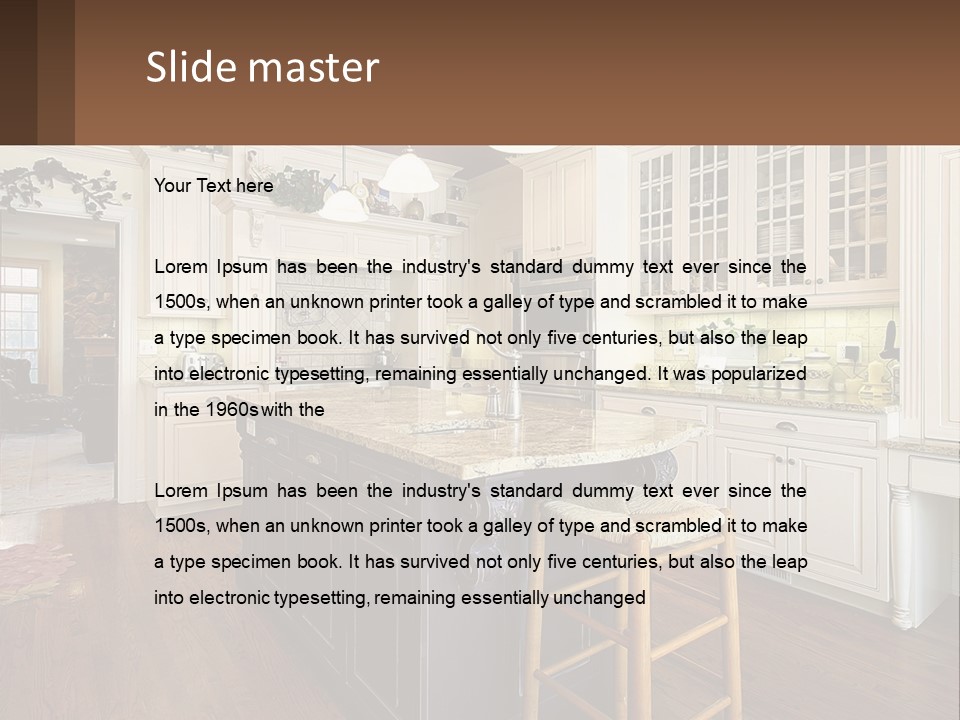 Real Kitchen Living PowerPoint Template