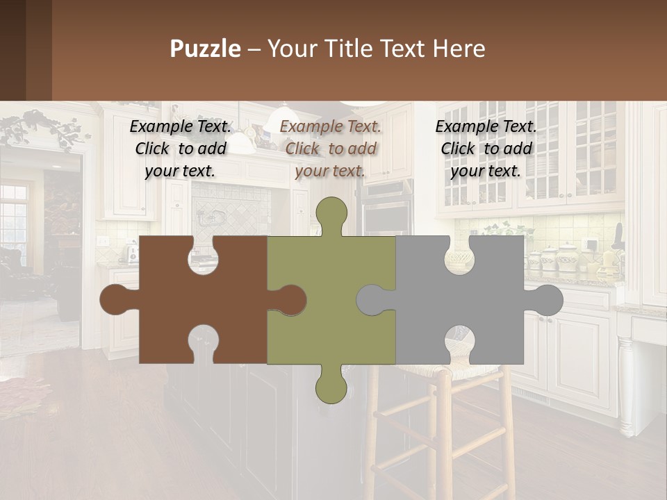 Real Kitchen Living PowerPoint Template