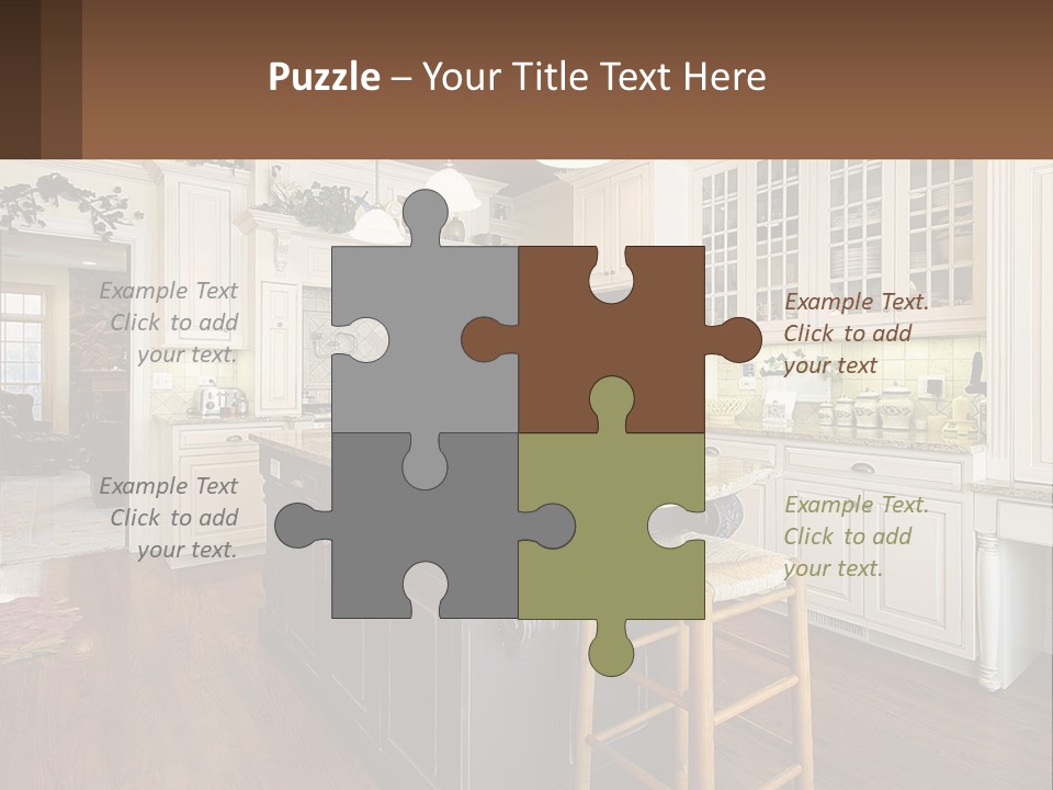 Real Kitchen Living PowerPoint Template