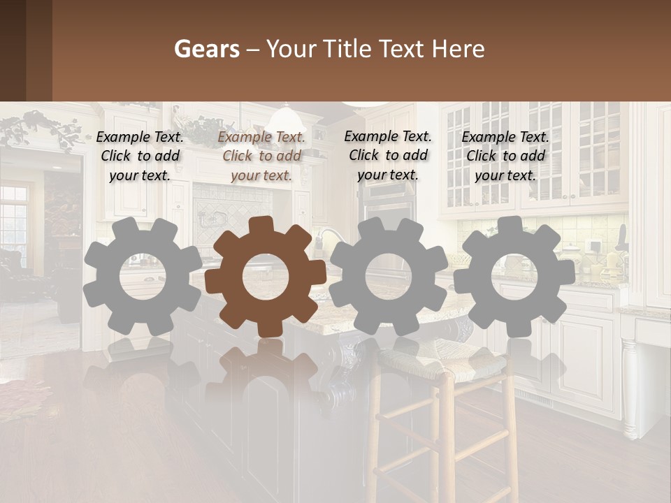 Real Kitchen Living PowerPoint Template