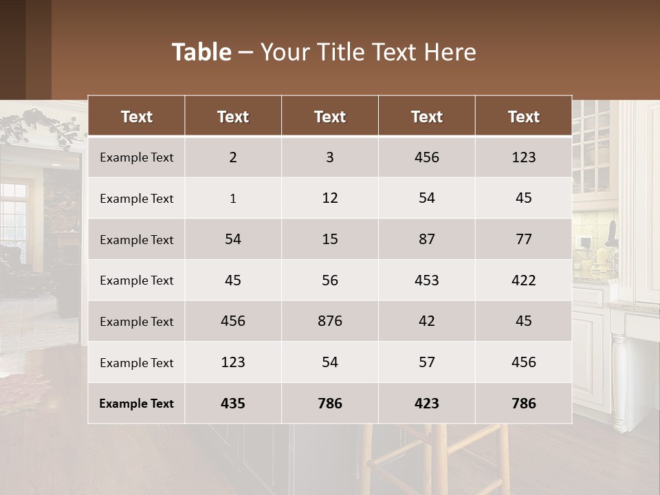 Real Kitchen Living PowerPoint Template