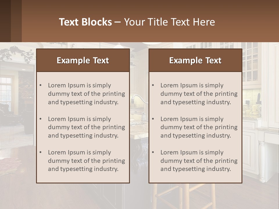 Real Kitchen Living PowerPoint Template