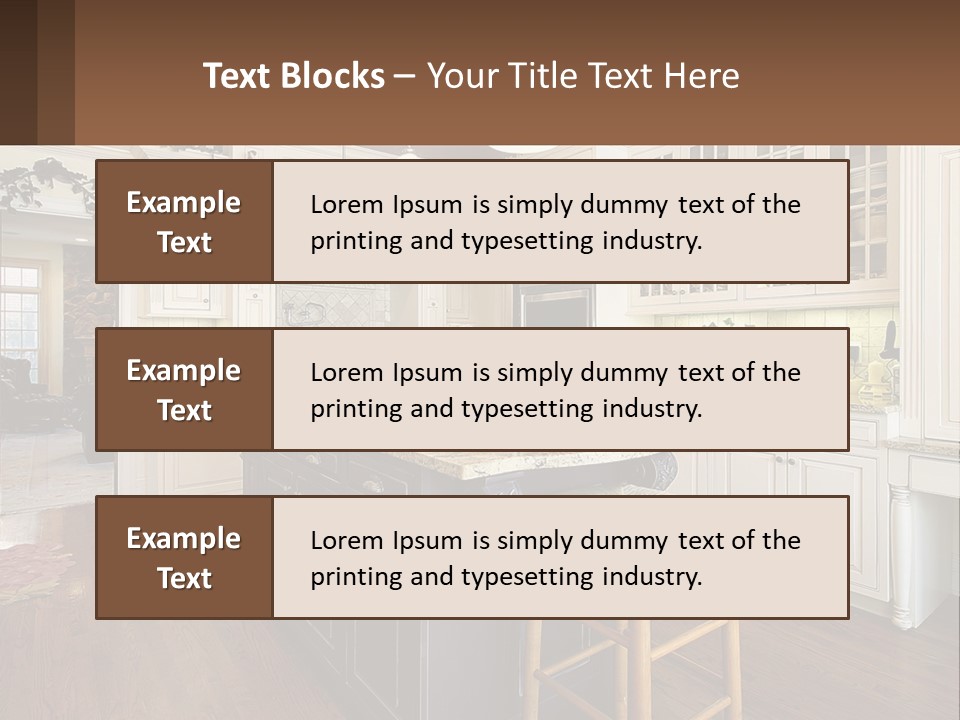 Real Kitchen Living PowerPoint Template
