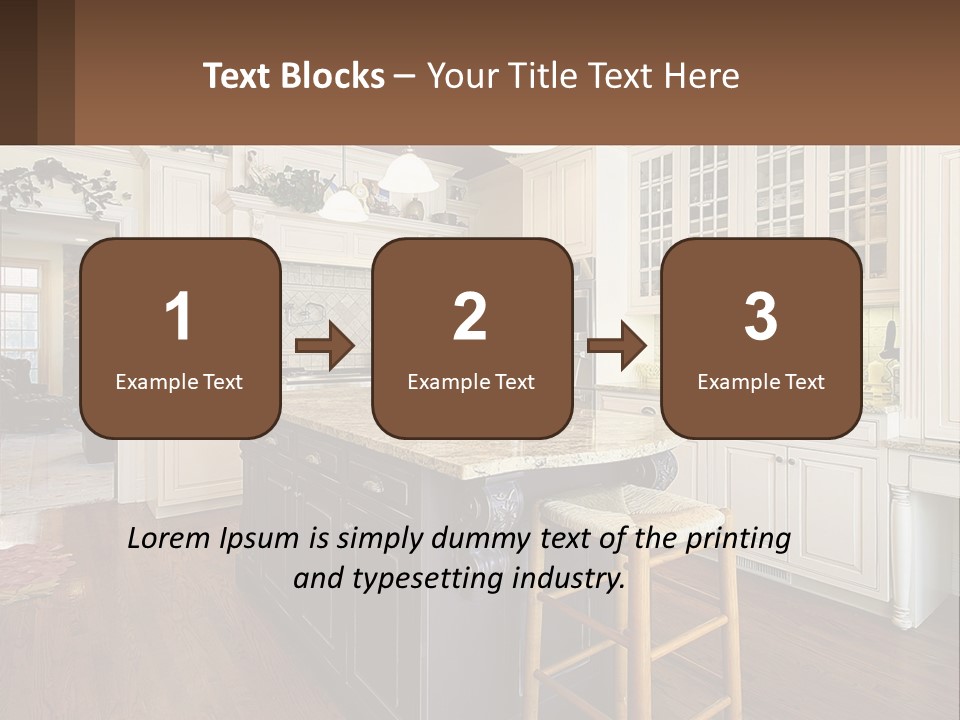 Real Kitchen Living PowerPoint Template