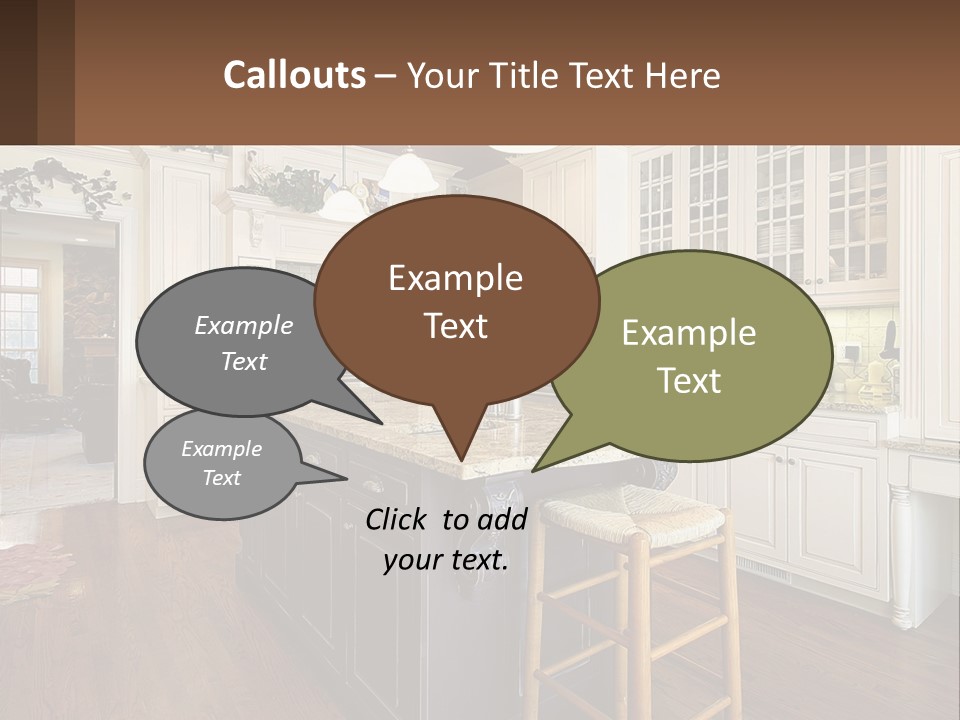 Real Kitchen Living PowerPoint Template