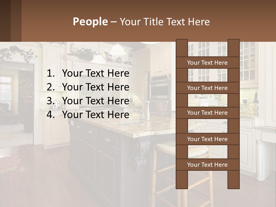 Real Kitchen Living PowerPoint Template