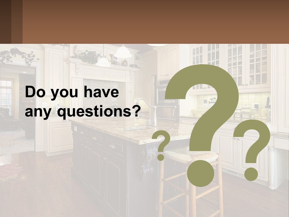 Real Kitchen Living PowerPoint Template