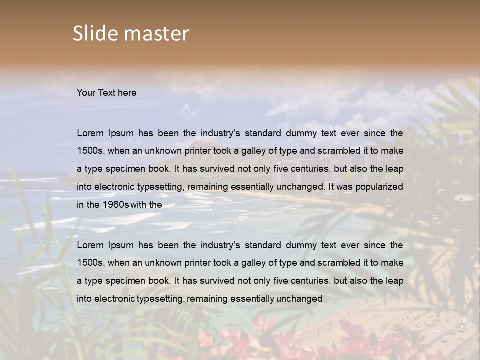 Clouds Resort Diamond PowerPoint Template