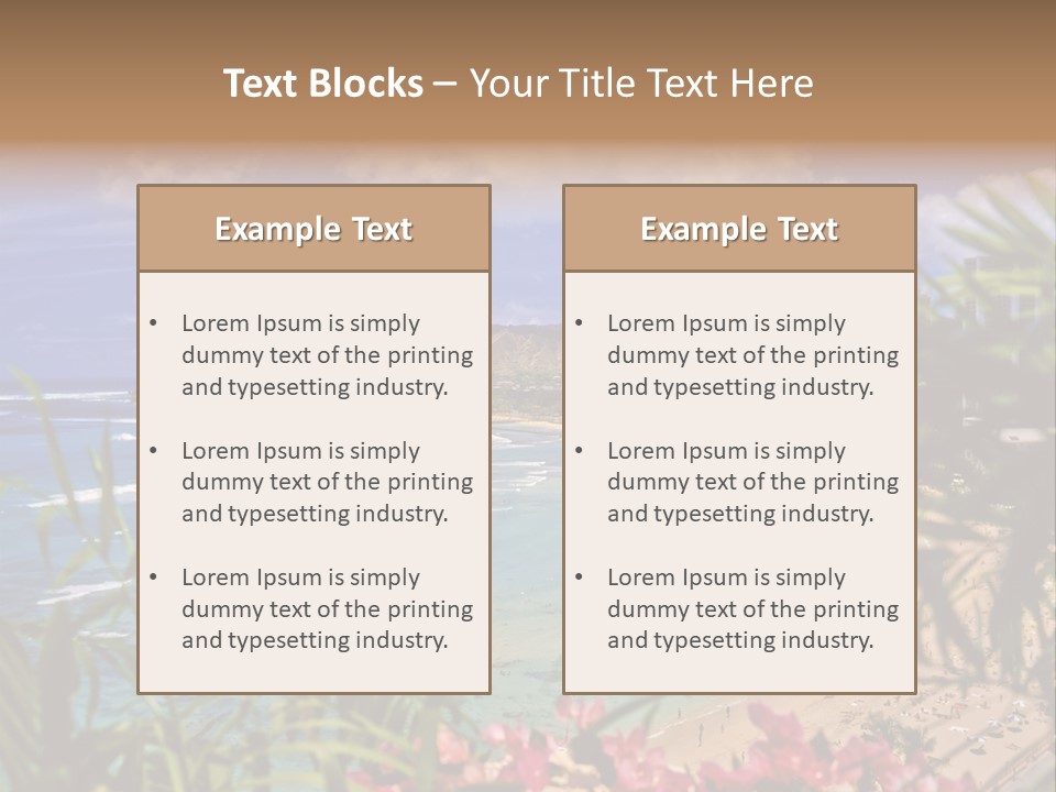 Clouds Resort Diamond PowerPoint Template