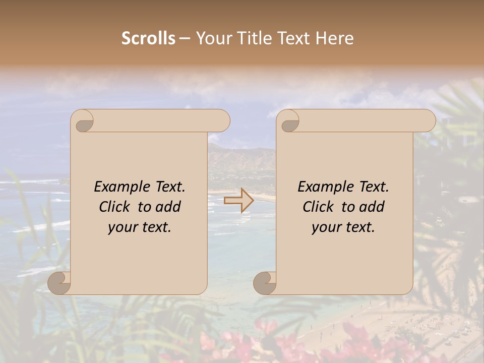 Clouds Resort Diamond PowerPoint Template