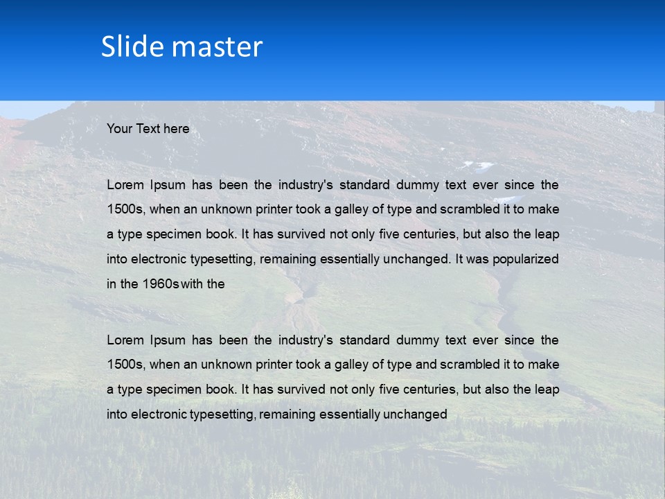 Summit Travel Slope PowerPoint Template
