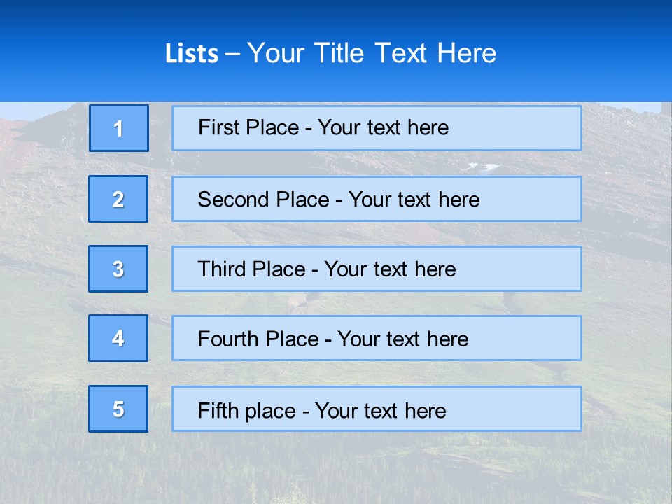 Summit Travel Slope PowerPoint Template