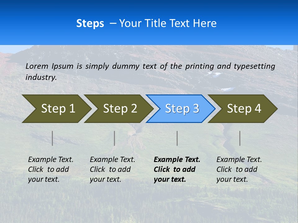 Summit Travel Slope PowerPoint Template