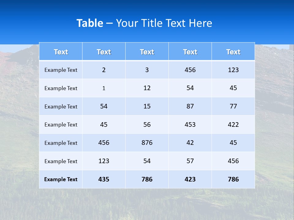 Summit Travel Slope PowerPoint Template