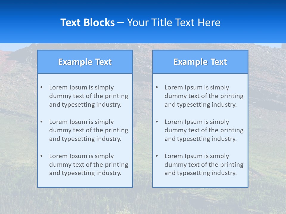 Summit Travel Slope PowerPoint Template