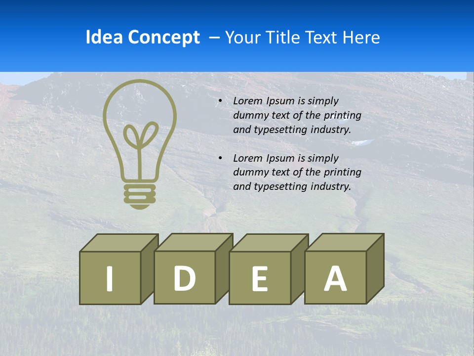Summit Travel Slope PowerPoint Template