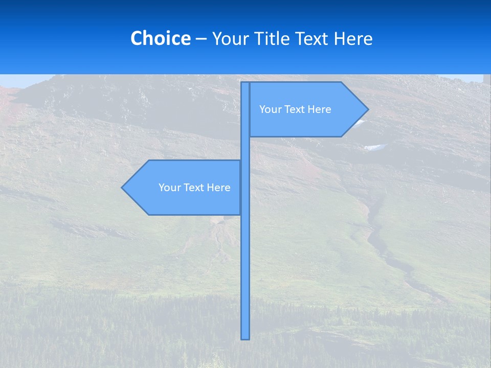 Summit Travel Slope PowerPoint Template