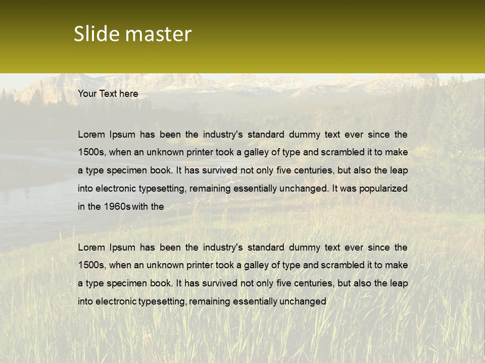 Scenic Summer Meadow PowerPoint Template
