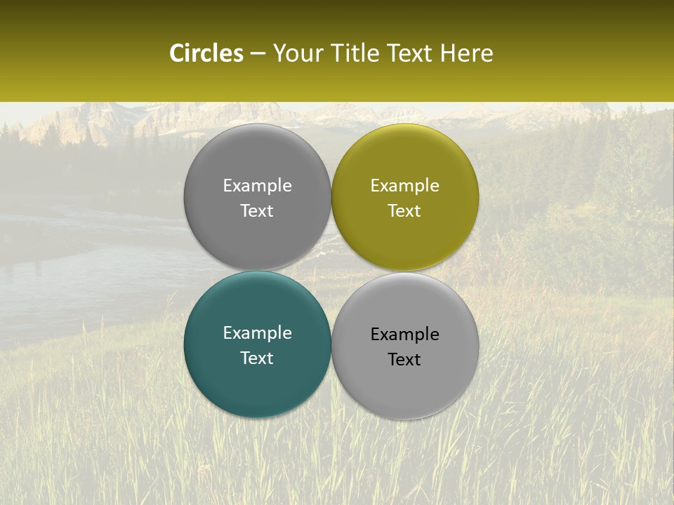 Scenic Summer Meadow PowerPoint Template