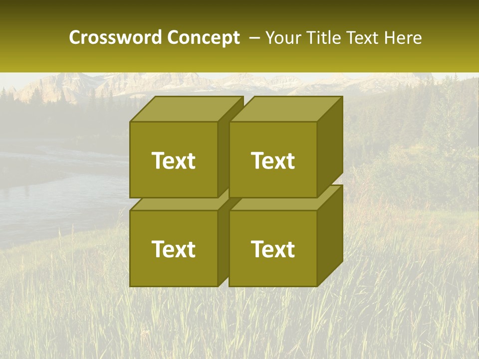 Scenic Summer Meadow PowerPoint Template