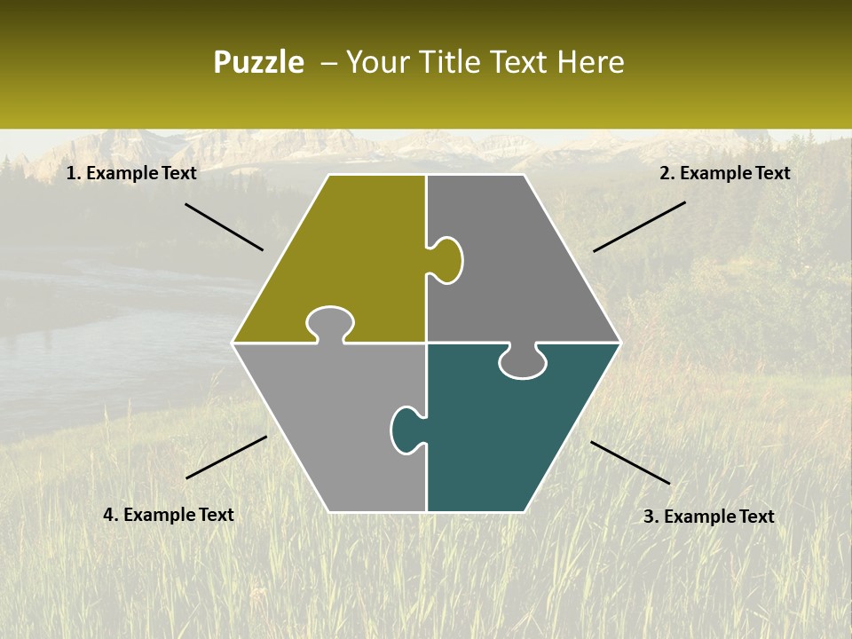 Scenic Summer Meadow PowerPoint Template