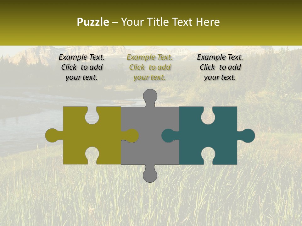 Scenic Summer Meadow PowerPoint Template