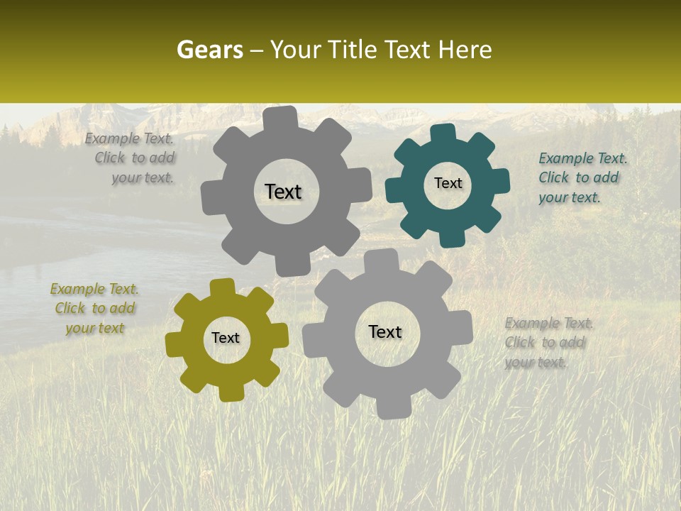 Scenic Summer Meadow PowerPoint Template