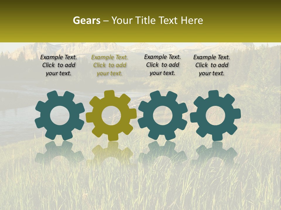 Scenic Summer Meadow PowerPoint Template