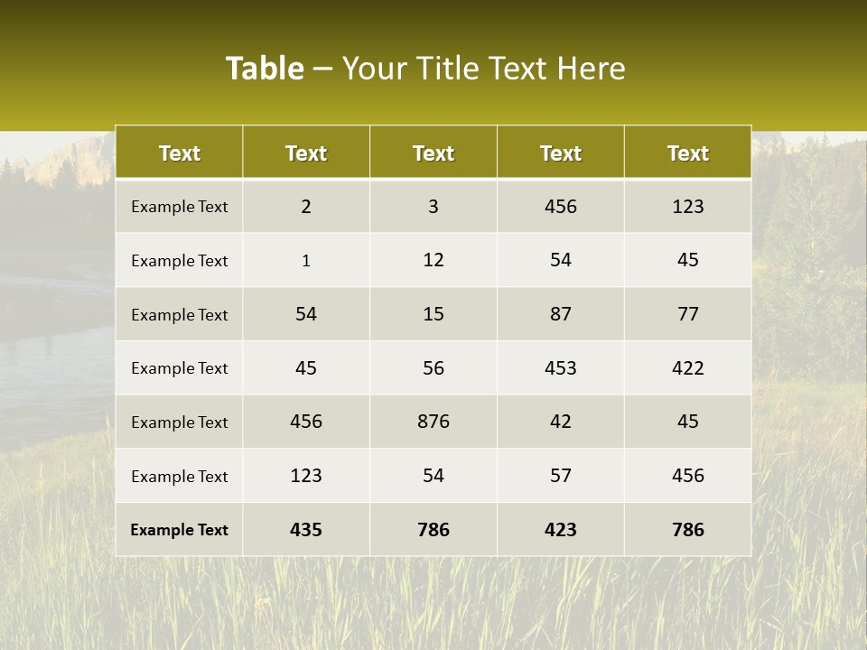 Scenic Summer Meadow PowerPoint Template