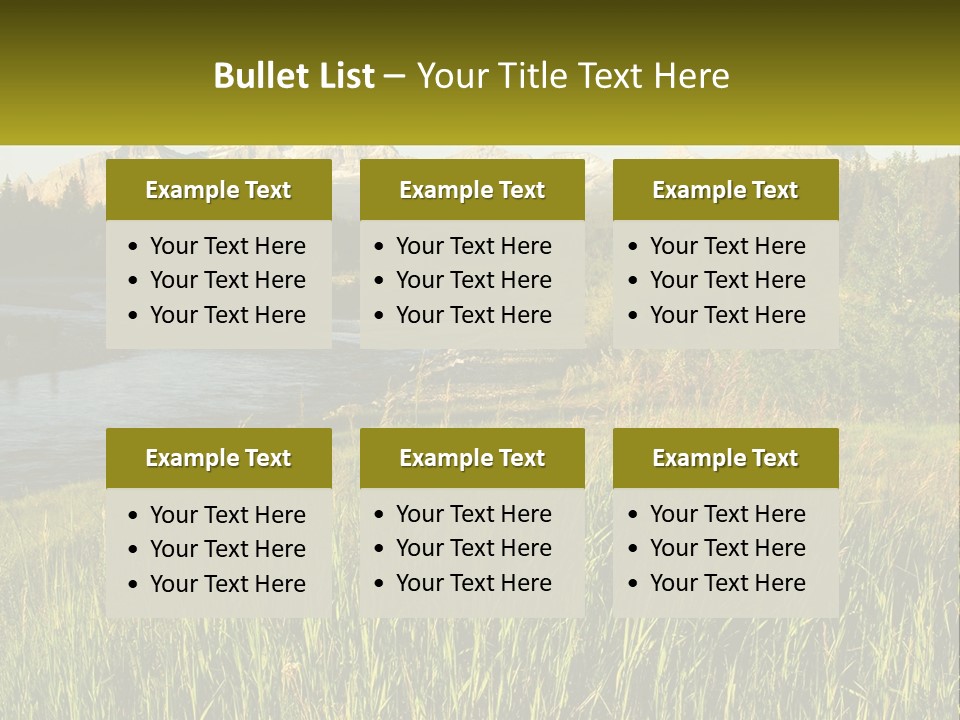 Scenic Summer Meadow PowerPoint Template