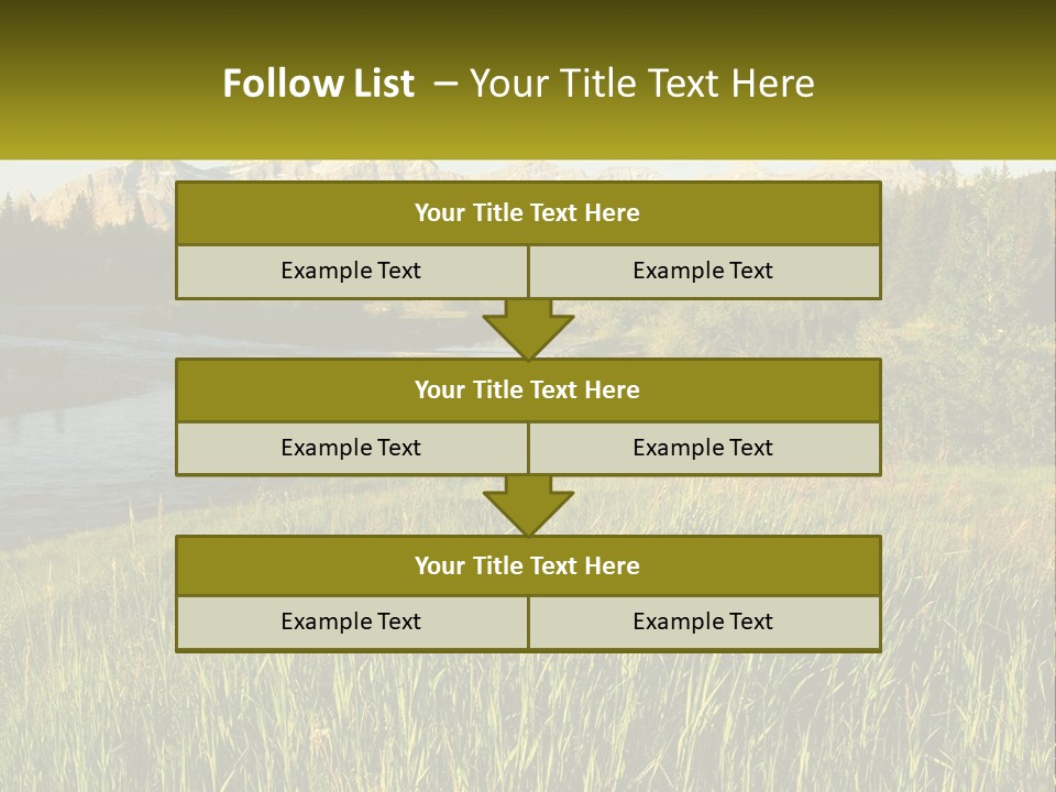 Scenic Summer Meadow PowerPoint Template