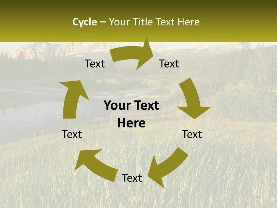 Scenic Summer Meadow PowerPoint Template