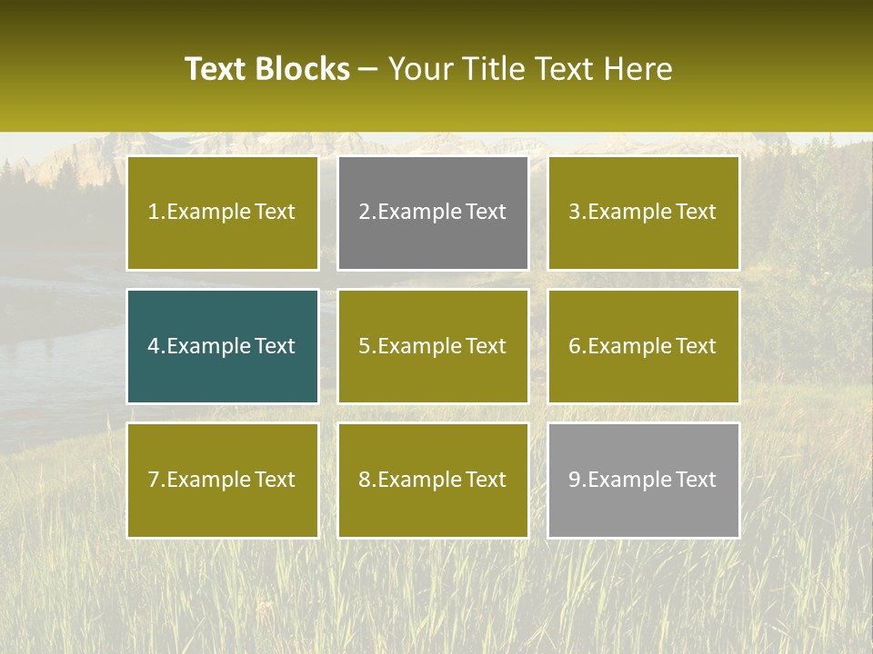 Scenic Summer Meadow PowerPoint Template