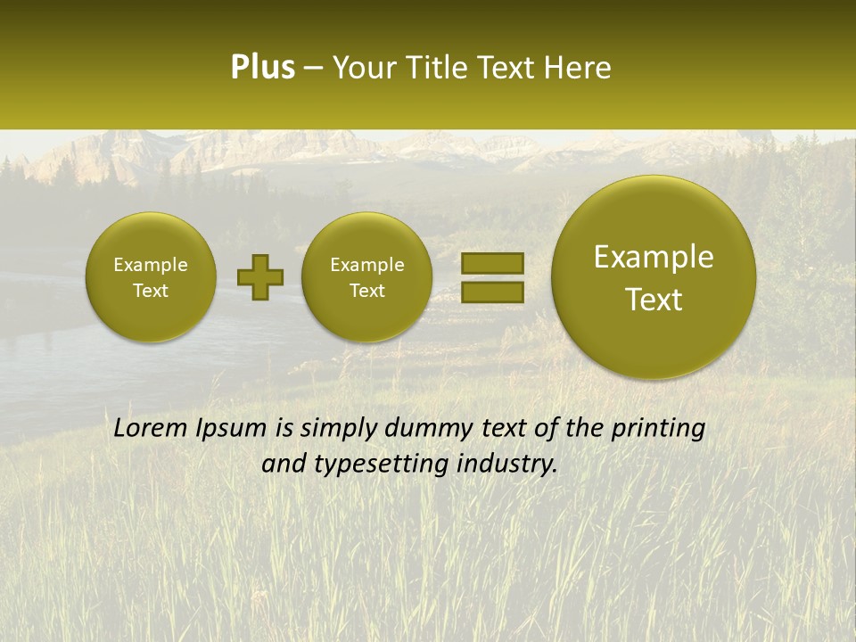 Scenic Summer Meadow PowerPoint Template