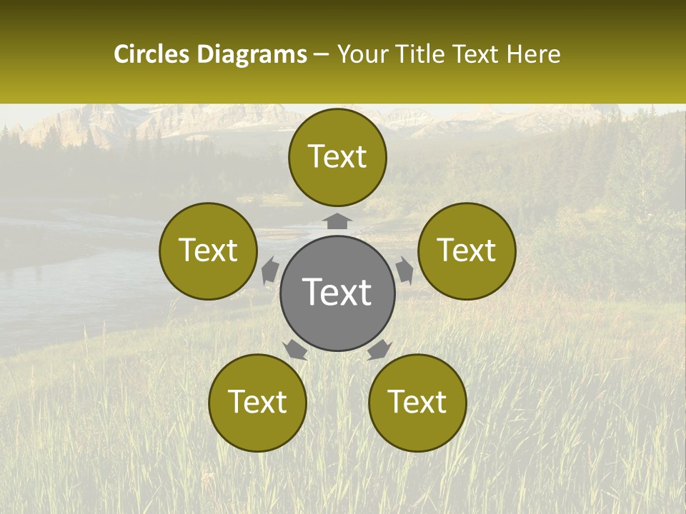 Scenic Summer Meadow PowerPoint Template