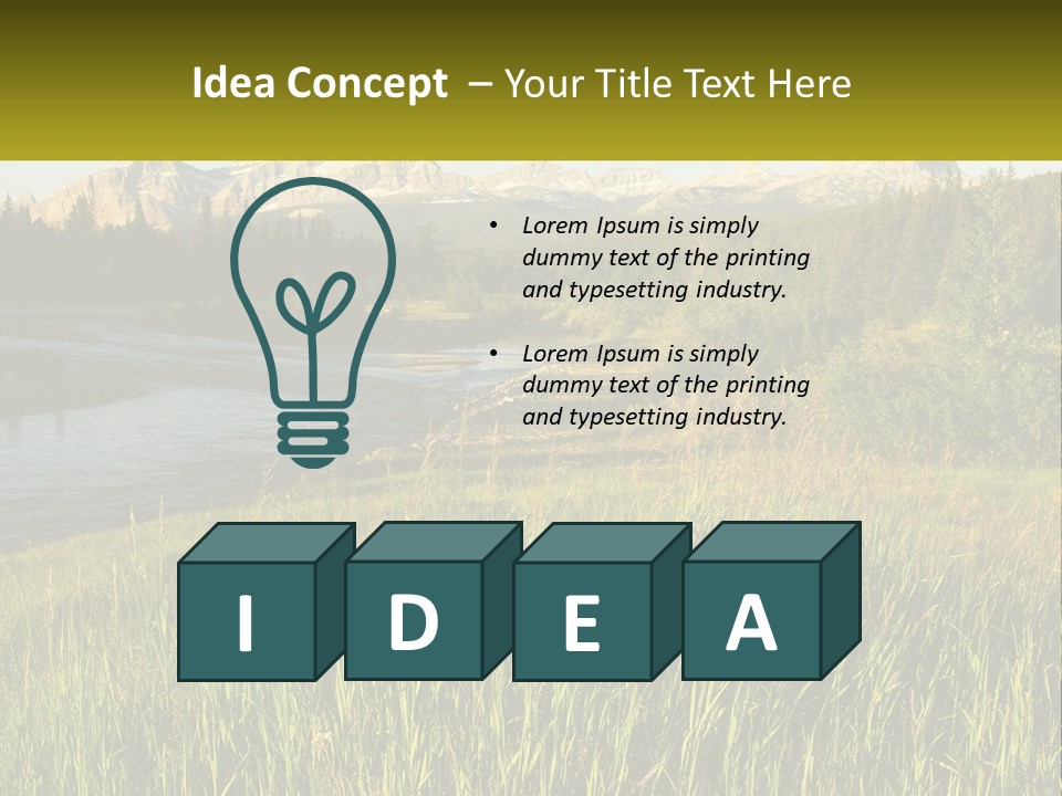 Scenic Summer Meadow PowerPoint Template