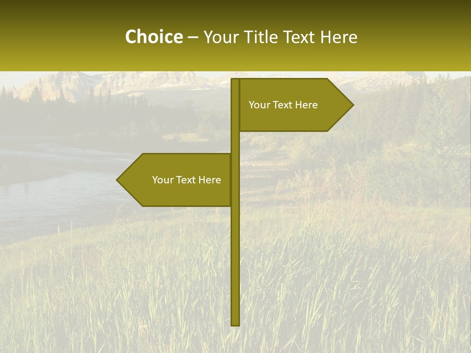 Scenic Summer Meadow PowerPoint Template