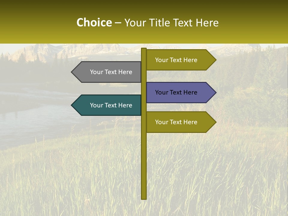 Scenic Summer Meadow PowerPoint Template