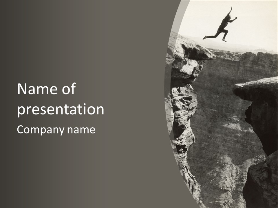 Scary Stuntman Leap PowerPoint Template