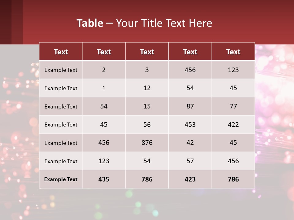 Presentation Data Blur PowerPoint Template